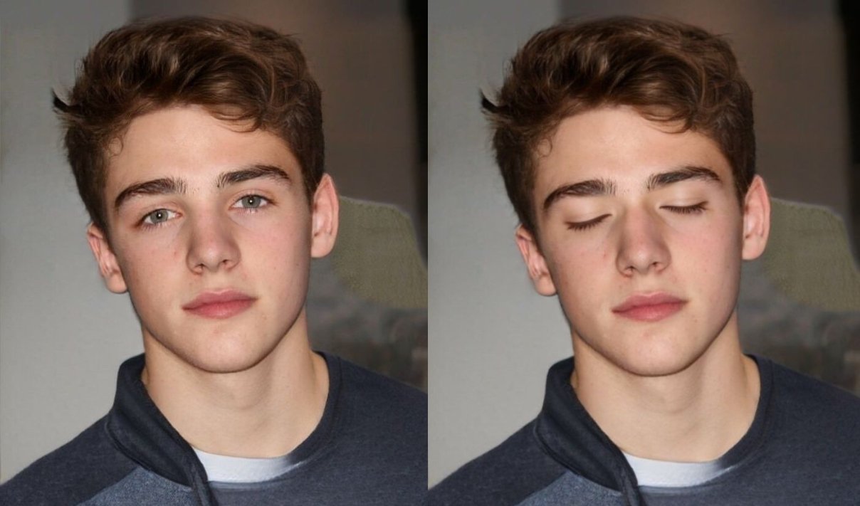 写真の閉じた目・開き過ぎた目をAIで即修正